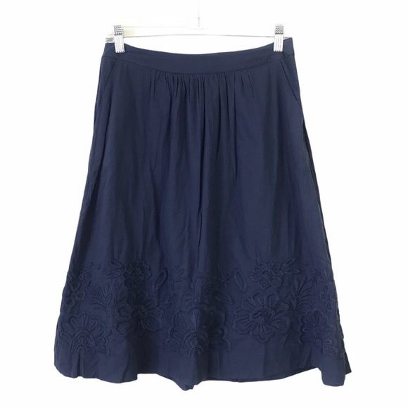 Boden embroidered floral skirt 4 long - Picture 1 of 5